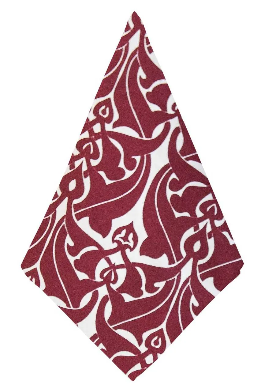 filigree claret red printed cloth dinner napkins
