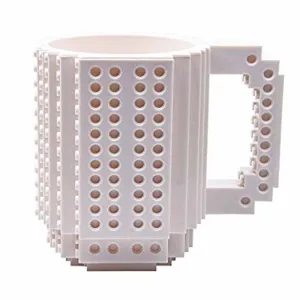 Flashy Trends Creative DIY Build-on Brick Mug Lego Style Puzzle Mugs, Building Blocks Coffee Mug available in 9 Colors