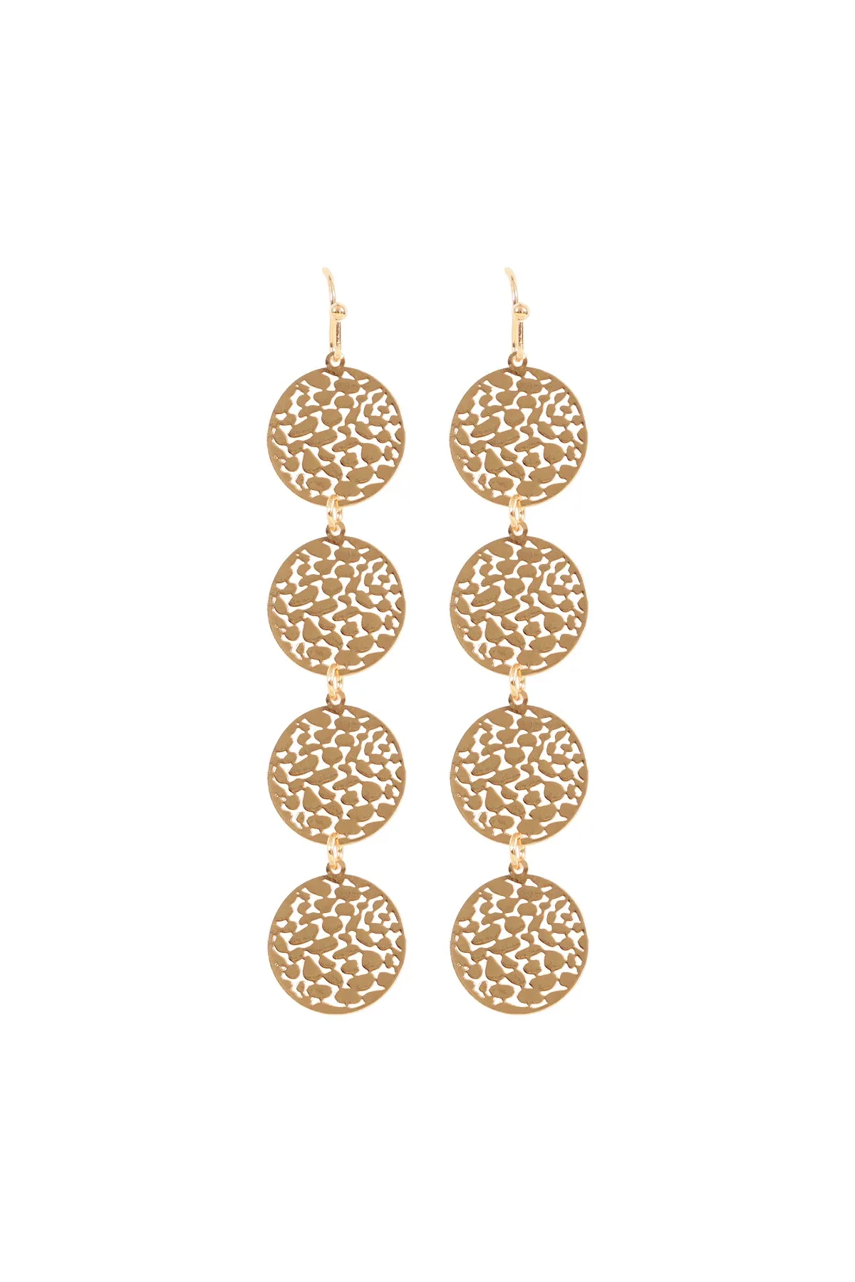 FOUR ROUND FILI DROP EARRINGS