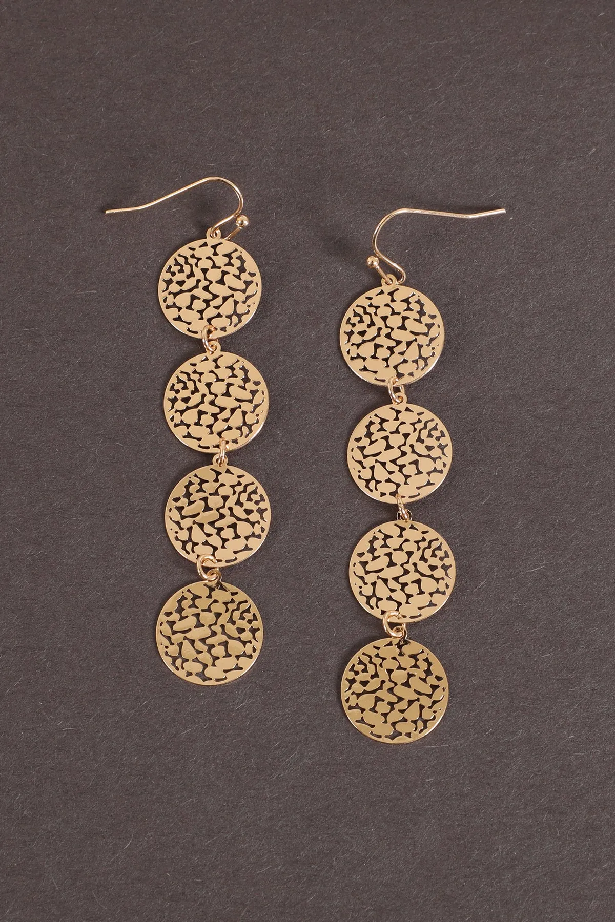 FOUR ROUND FILI DROP EARRINGS