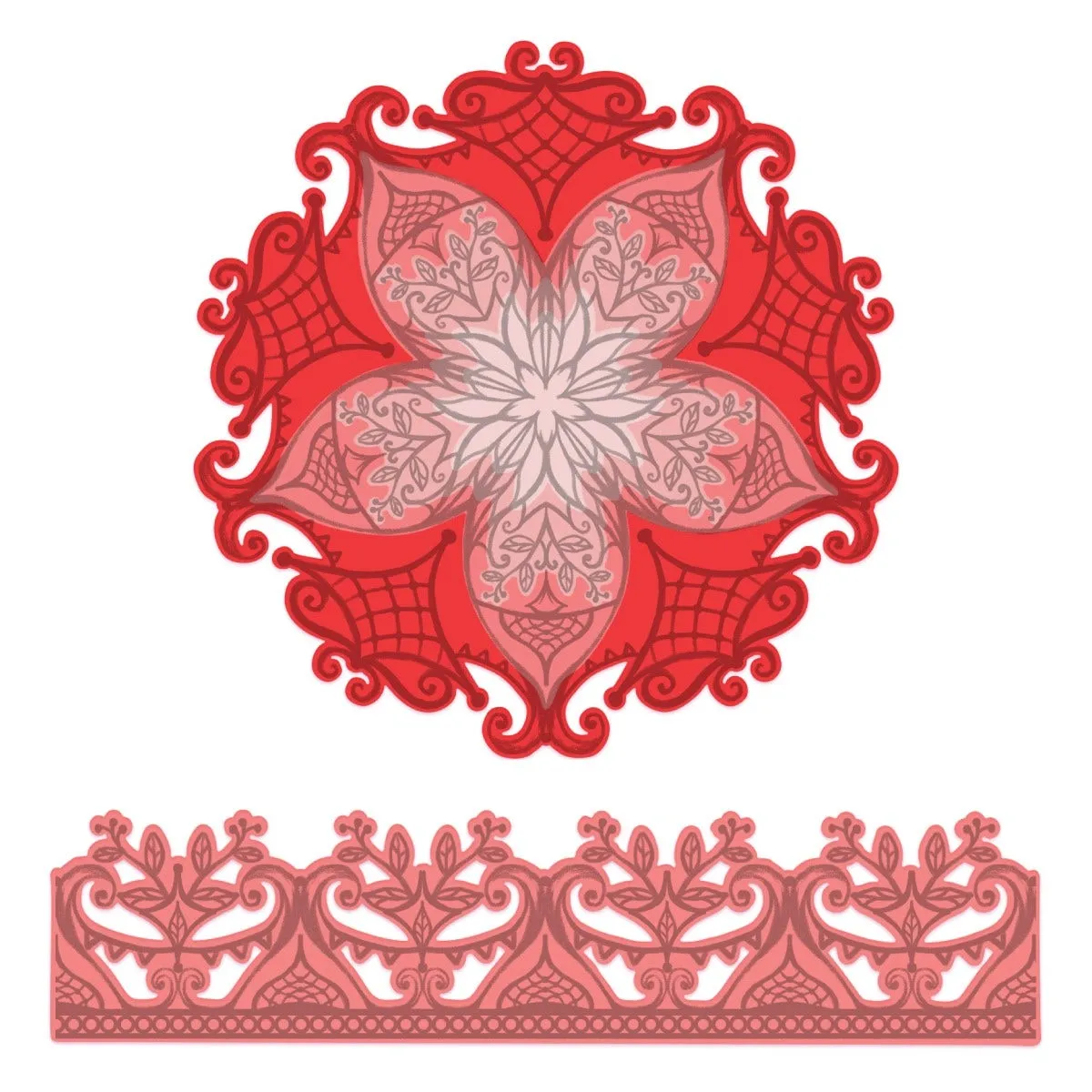 Heartfelt Creations - Elegant Mosaics Collection - Bursting Bloom Mosaics Die / 7390**