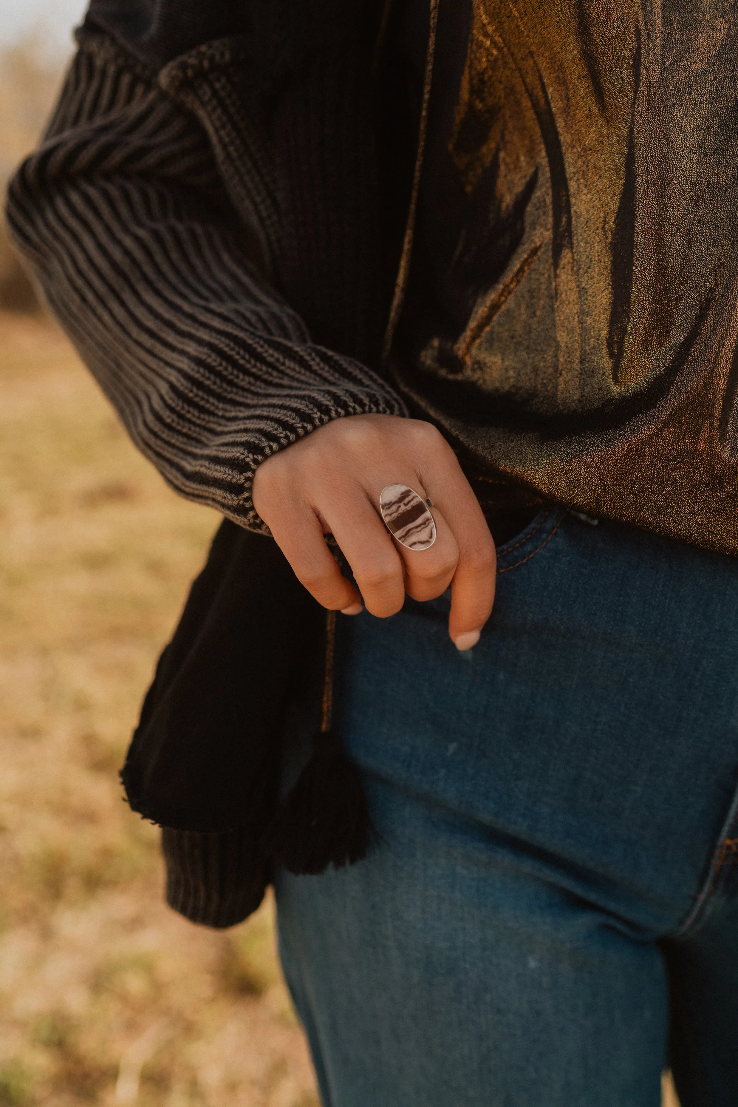 Kalmia Ring | Brown Zebra Jasper