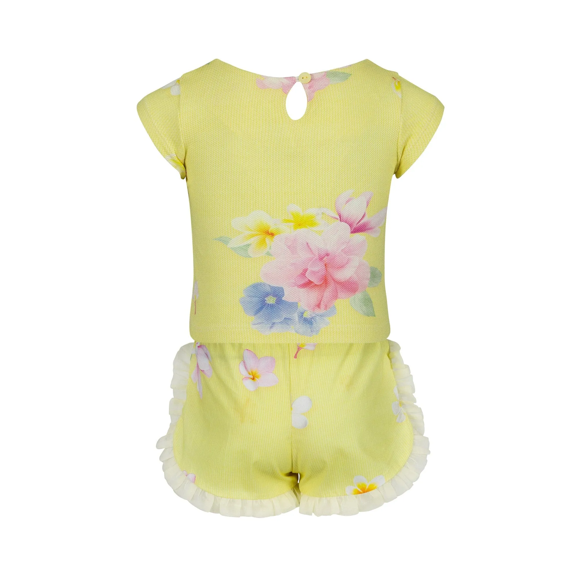 LAPIN HOUSE - Floral Top & Short Set - Lemon