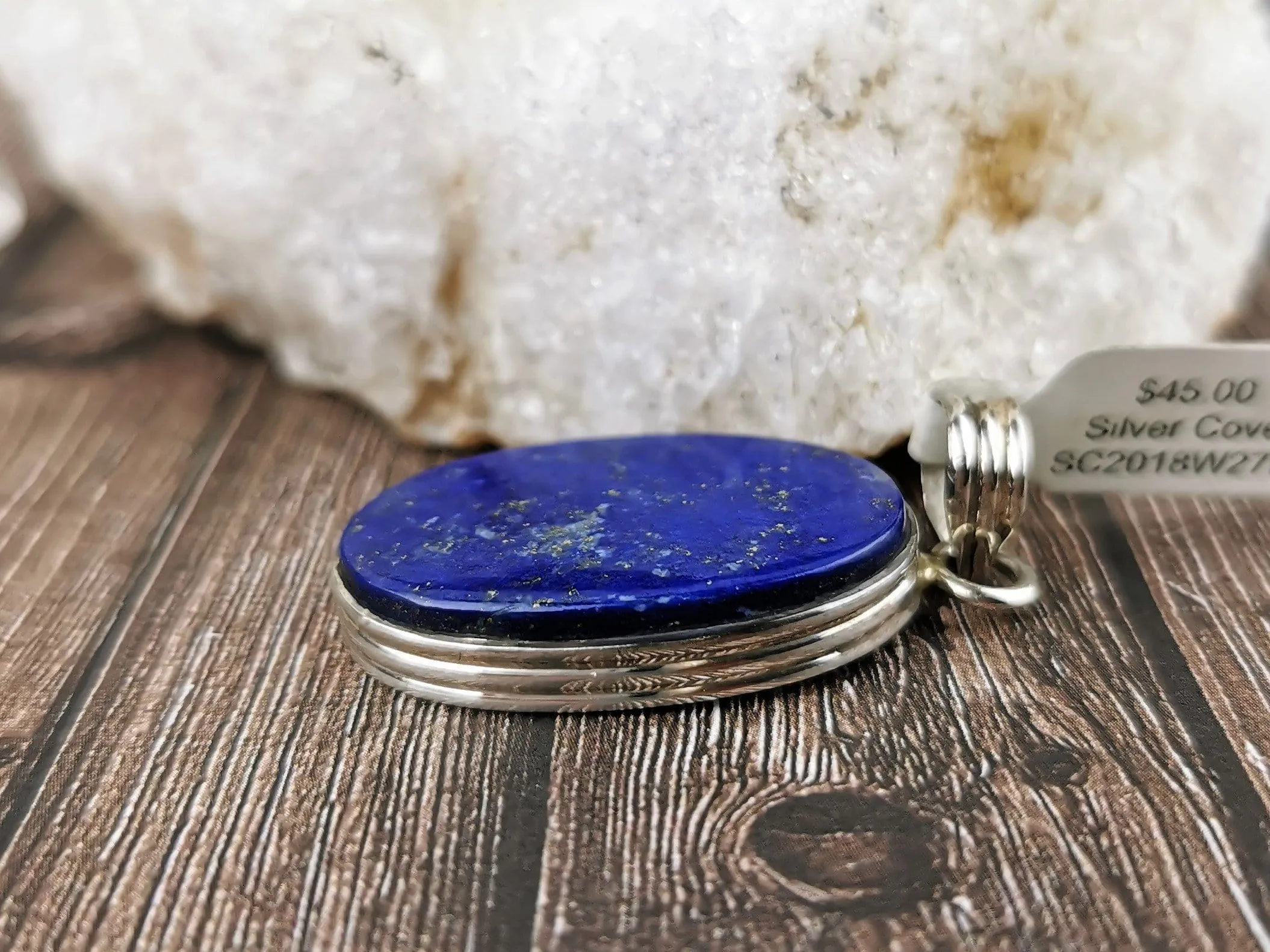Lapis Lazuli Pendant, Medium Oval