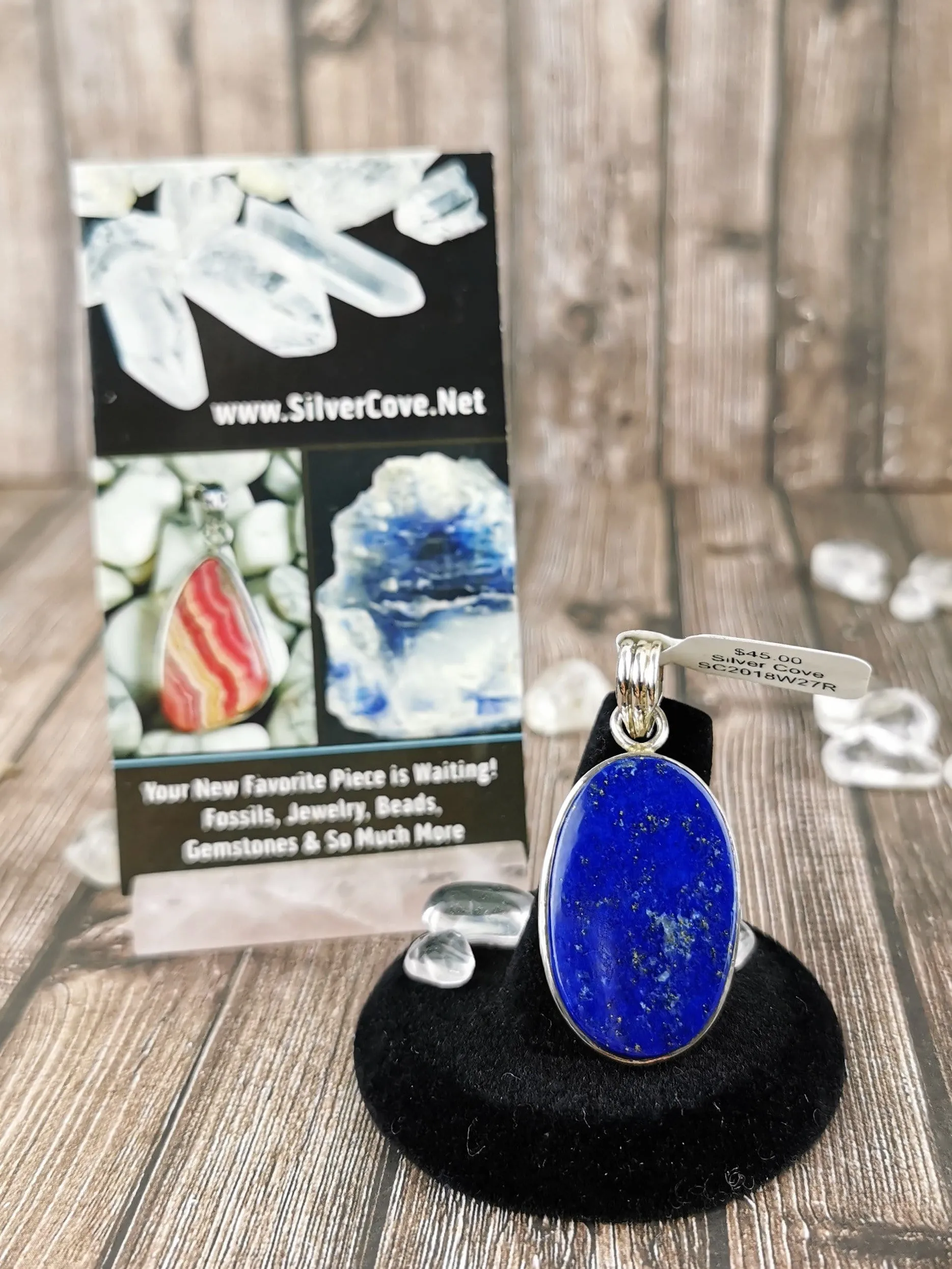 Lapis Lazuli Pendant, Medium Oval