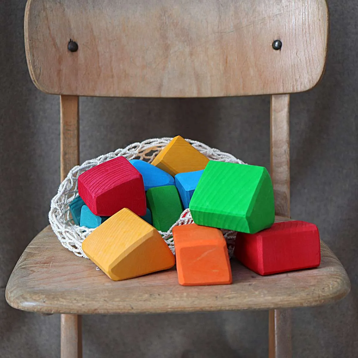 Large Waldorf Blocks, Coloured (15 pieces) - Grimm's Wooden Toys