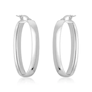 Leslie Oval Hoops Earrings in 14k