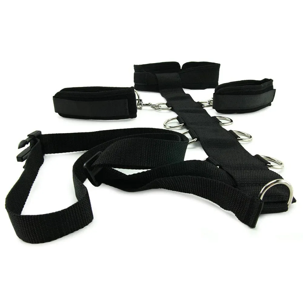 Lux Fetish 3 Piece Adjustable Neck & Wristraint Set