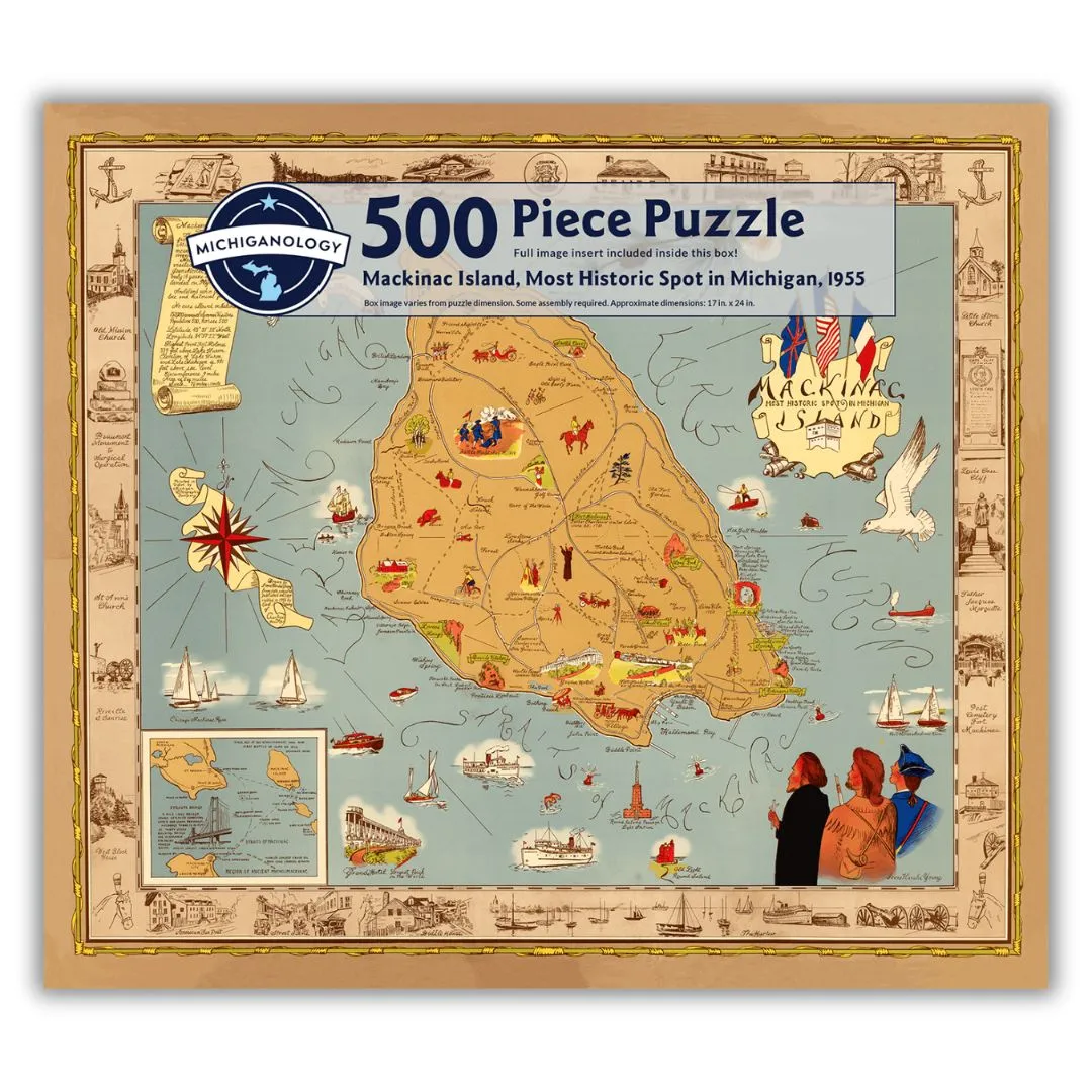 Mackinac Island, Most Historic Spot in Michigan, 1955 Puzzle