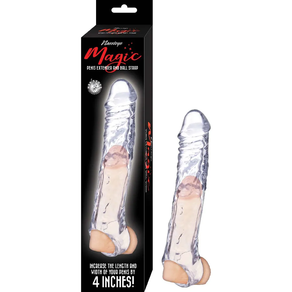 Magical Penis Extender and Ball Strap 7.5 inches - Clear
