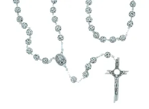 Metal Filigree Rosary 8 mm
