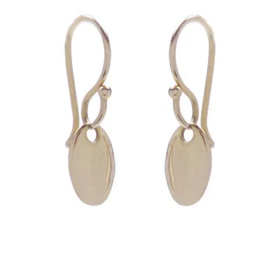 mini oval drop earrings