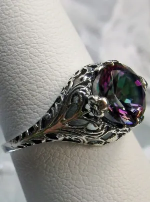 Mystic Topaz, Simulated or Natural Topaz, Victorian Ring #D198