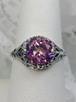Natural Pink Topaz Victorian Ring #D198