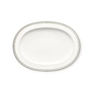 Noritake Aidan Platinum Platter Oval 36.5cm AID022
