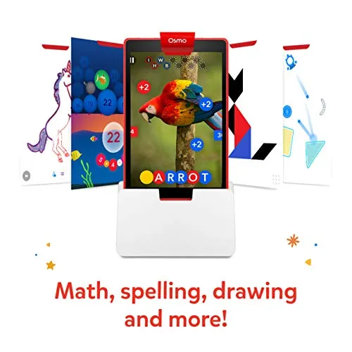 Osmo - Genius Starter Kit for Fire Tablet - 5 Educational Learning Games - Ages 6-10 - Spelling, Math, Creativity & More - STEM Toy - (Osmo Fire Tablet Base Included - Amazon Exclusive)
