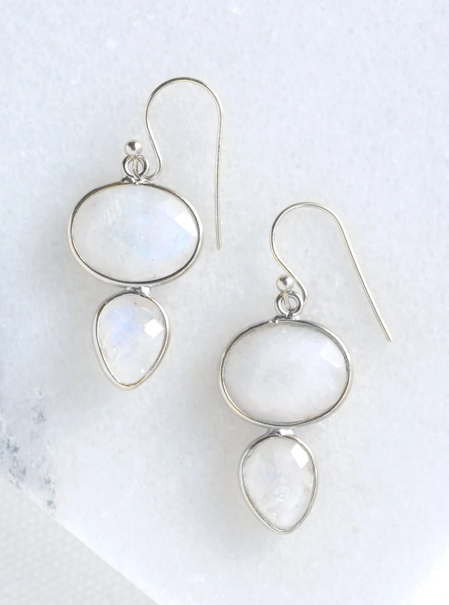 Oval and Teardrop Earrings