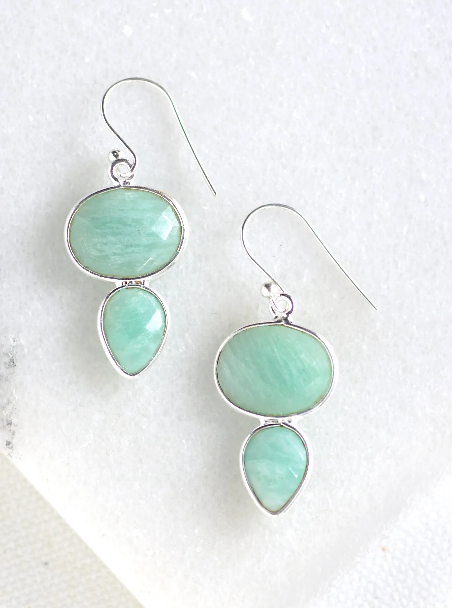 Oval and Teardrop Earrings