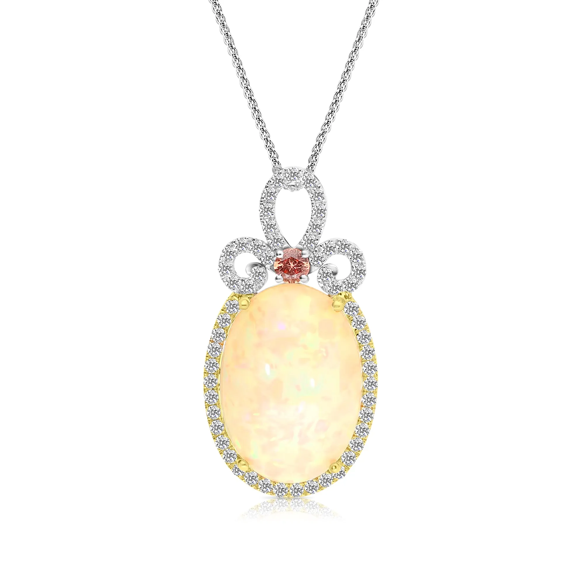 Oval Cut Opal Pendant  - 13.5 Carat