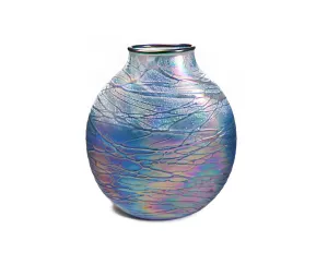 Oval Green Lustre Vase