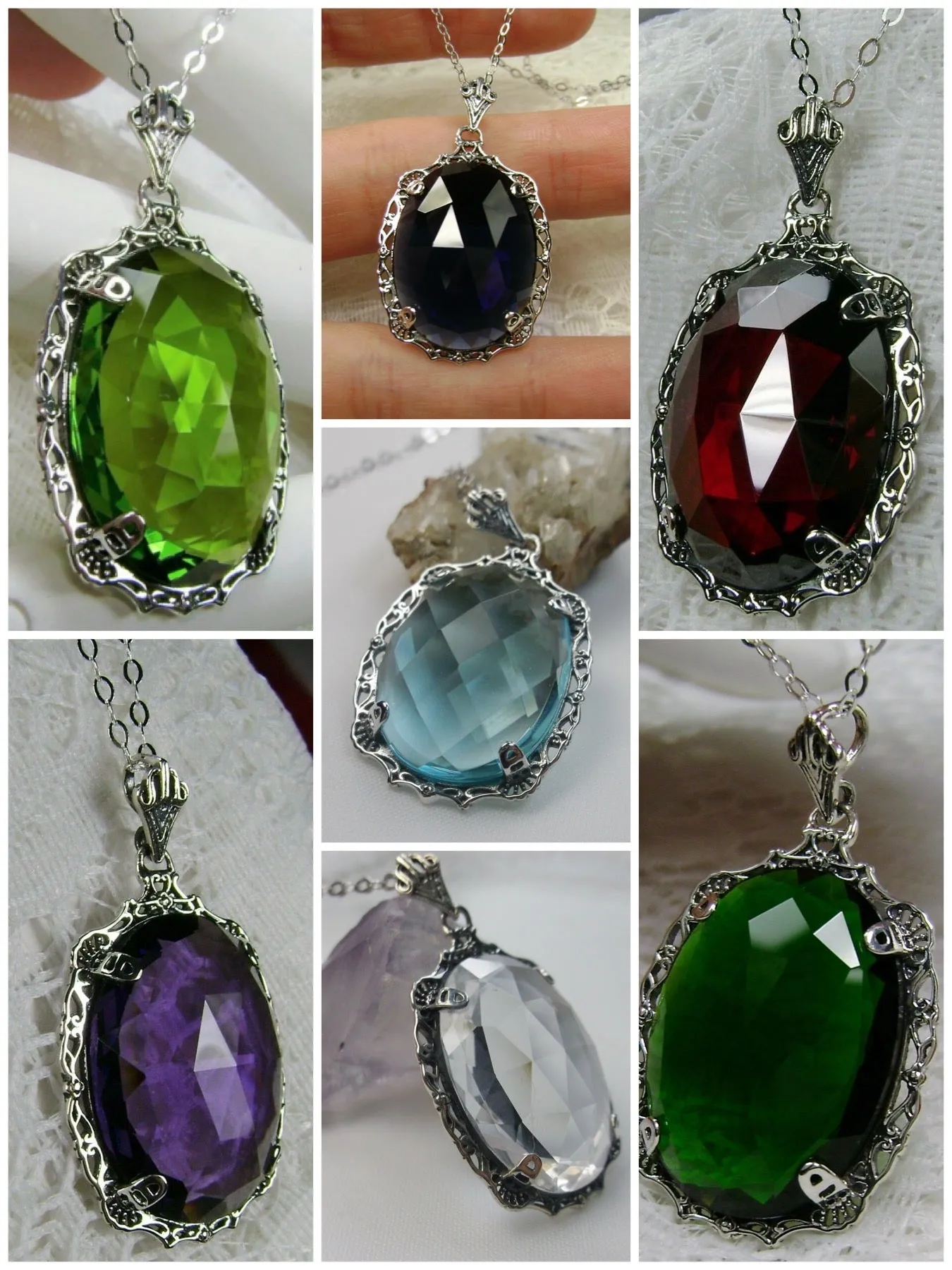 P10, Bubble Pendant, Victorian Reproduction Pendant Necklace, P10