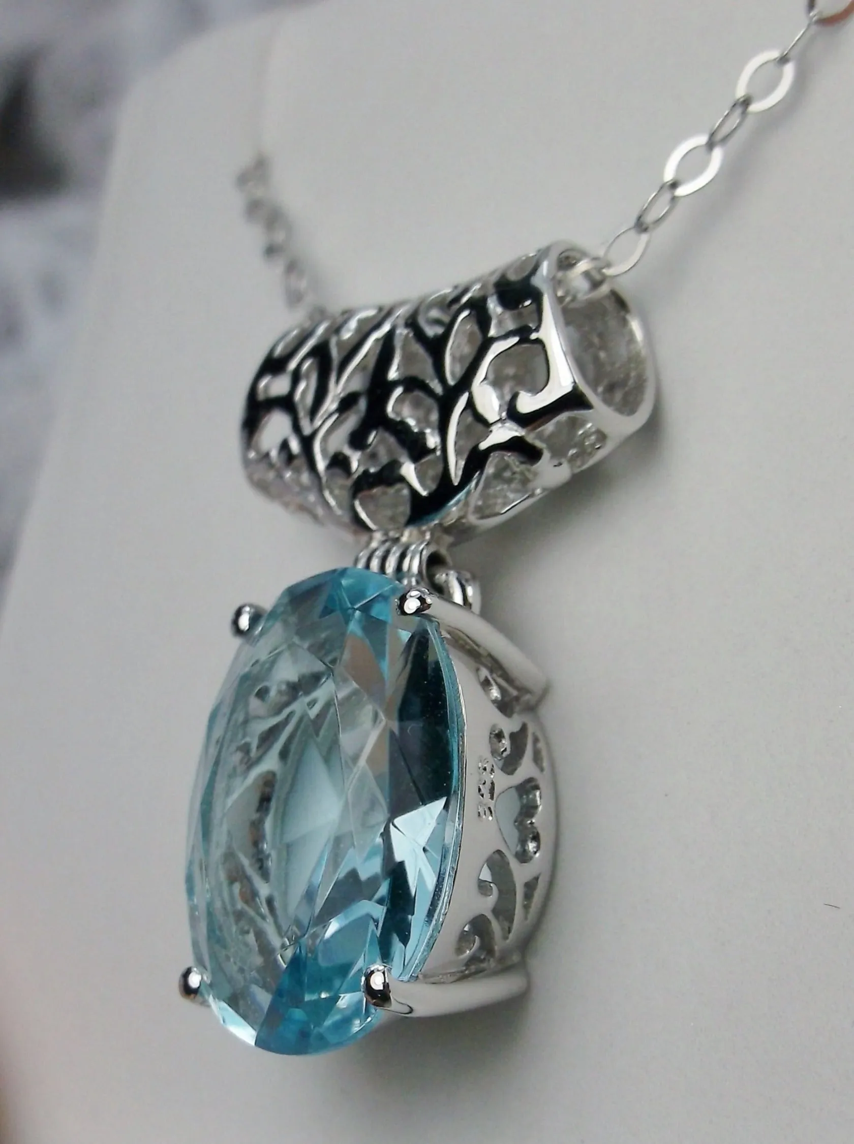 P35, Oval Pendant, Choice of Gemstones, Art Deco Jewelry #P35