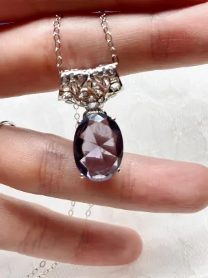 P35, Oval Pendant, Choice of Gemstones, Art Deco Jewelry #P35