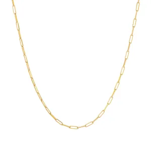 Paperclip Link Necklace Estate 18k Yellow Gold 31" Chain Fine Jewelry Italy 3mm