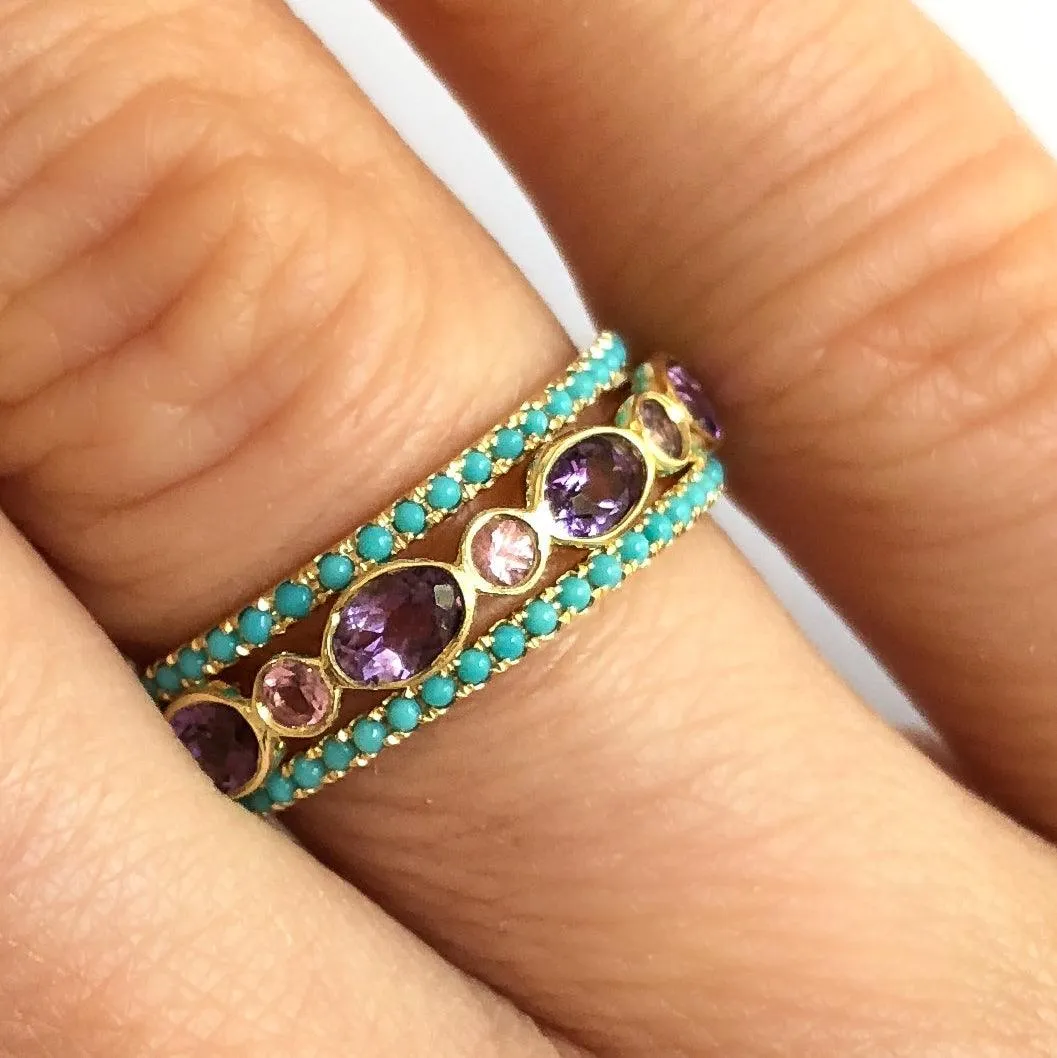 Petite Eternity Band in Turquoise