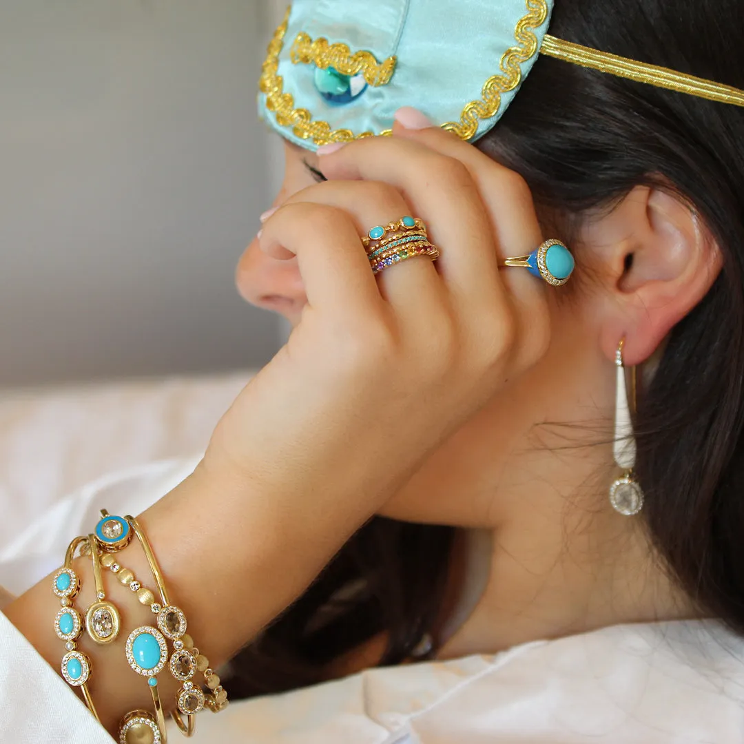 Petite Eternity Band in Turquoise