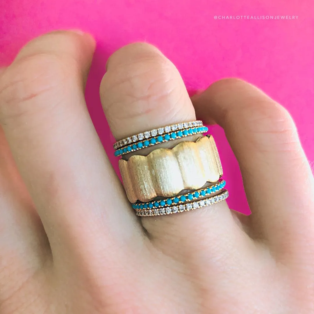Petite Eternity Band in Turquoise