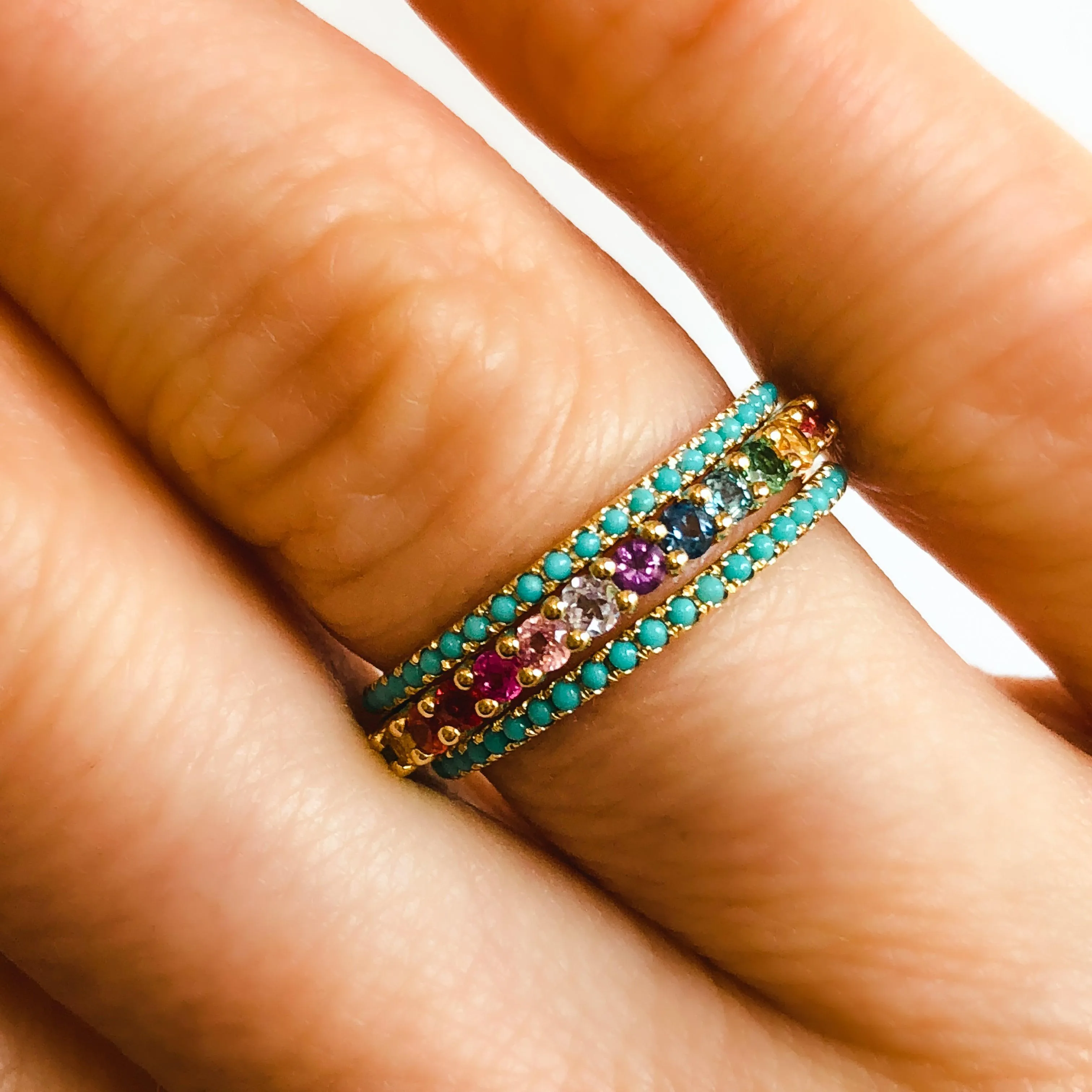 Petite Eternity Band in Turquoise