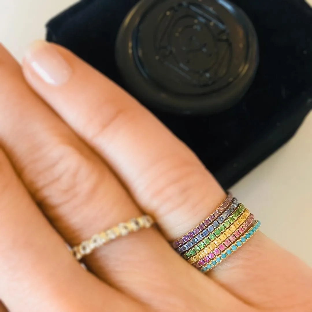Petite Eternity Band in Turquoise