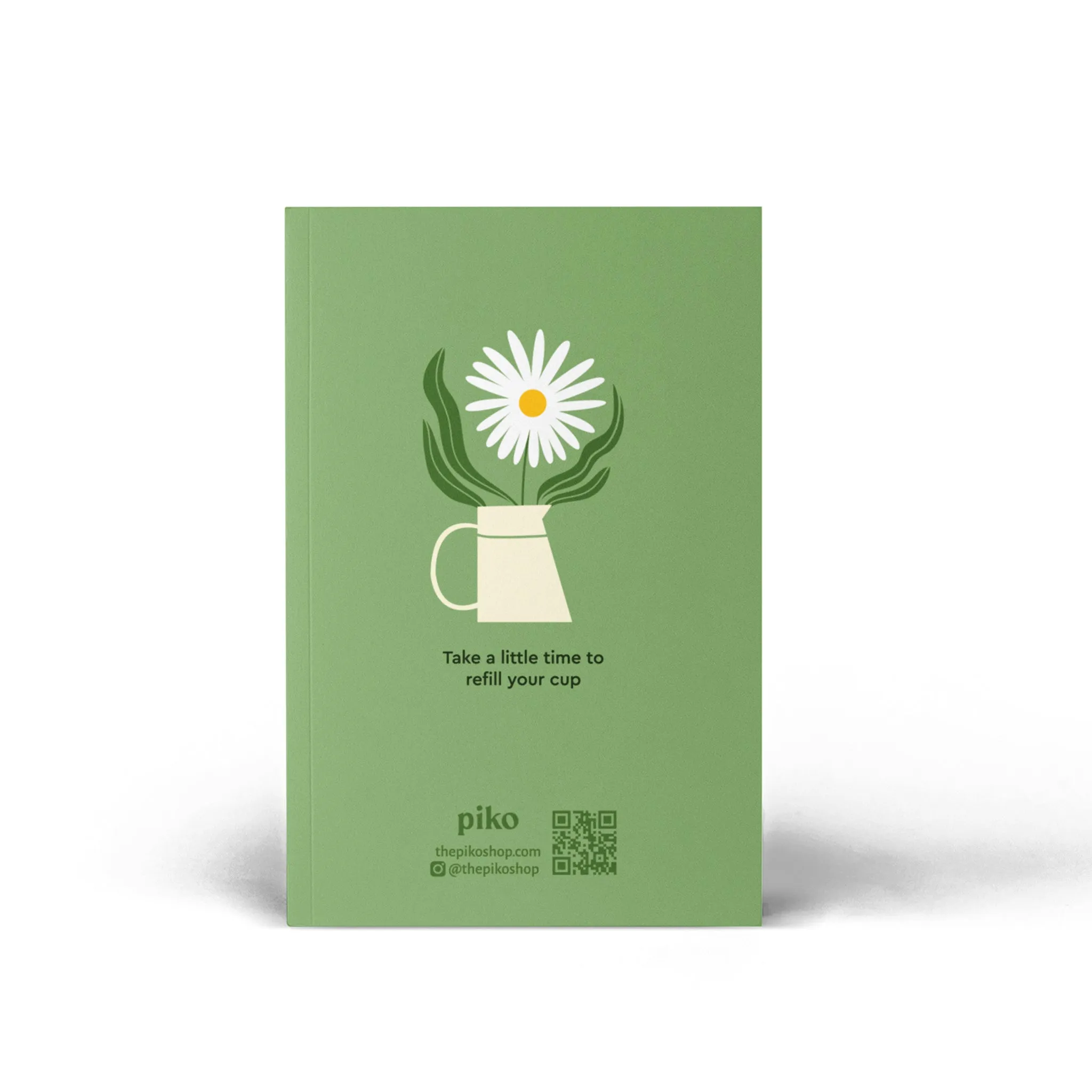 Pocket Notebook / Floral Grass Green