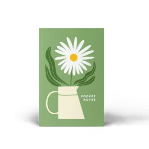 Pocket Notebook / Floral Grass Green