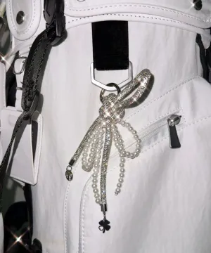 POSHERD Sparkling Pearl Keyring - Silver