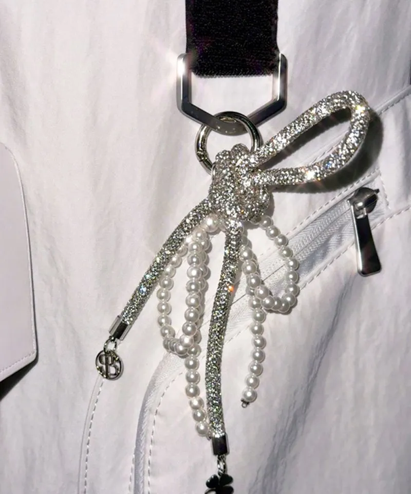 POSHERD Sparkling Pearl Keyring - Silver