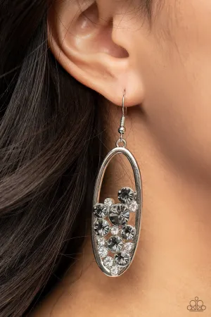 Prismatic Poker Face - Silver Earrings - Paparazzi Accessories