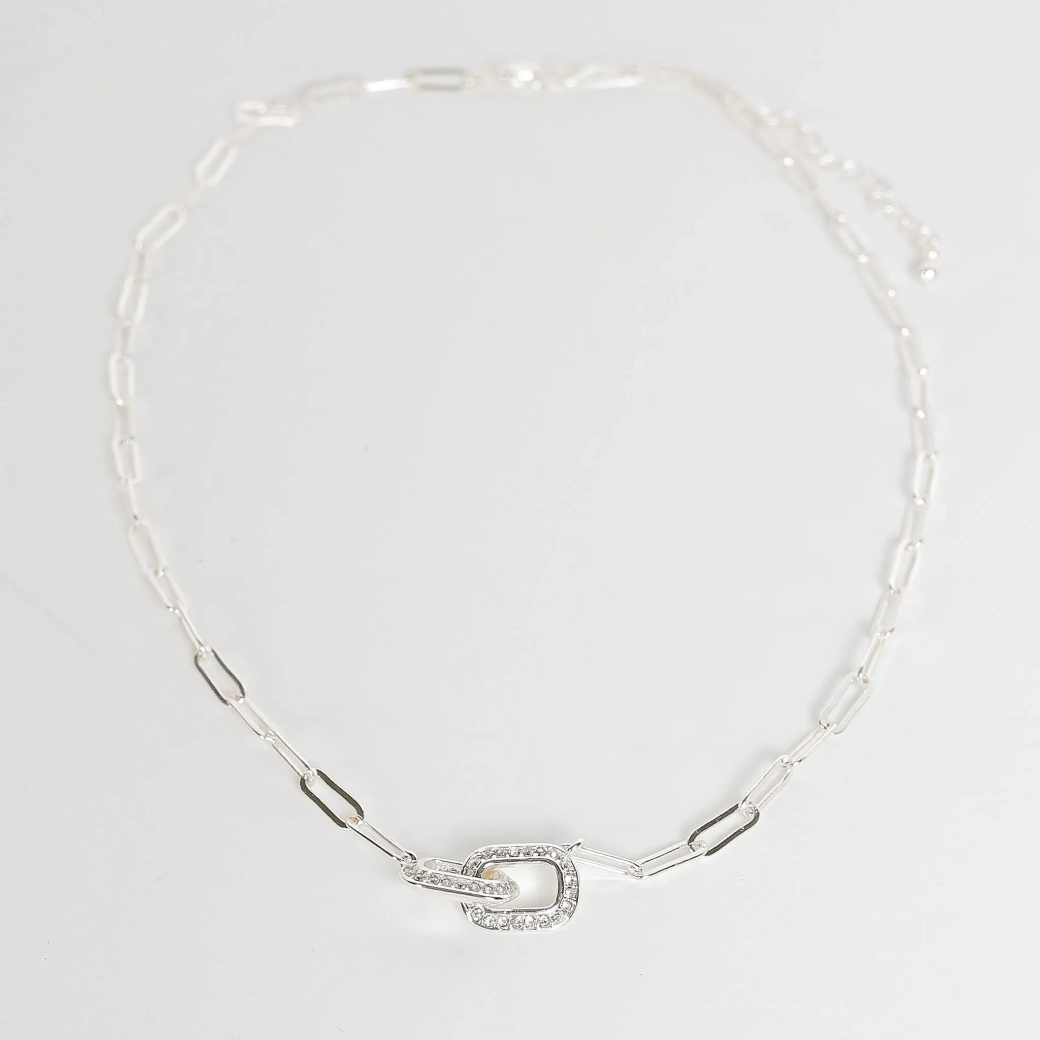 PS Peyton Oval Link Pendant Necklace SILVER