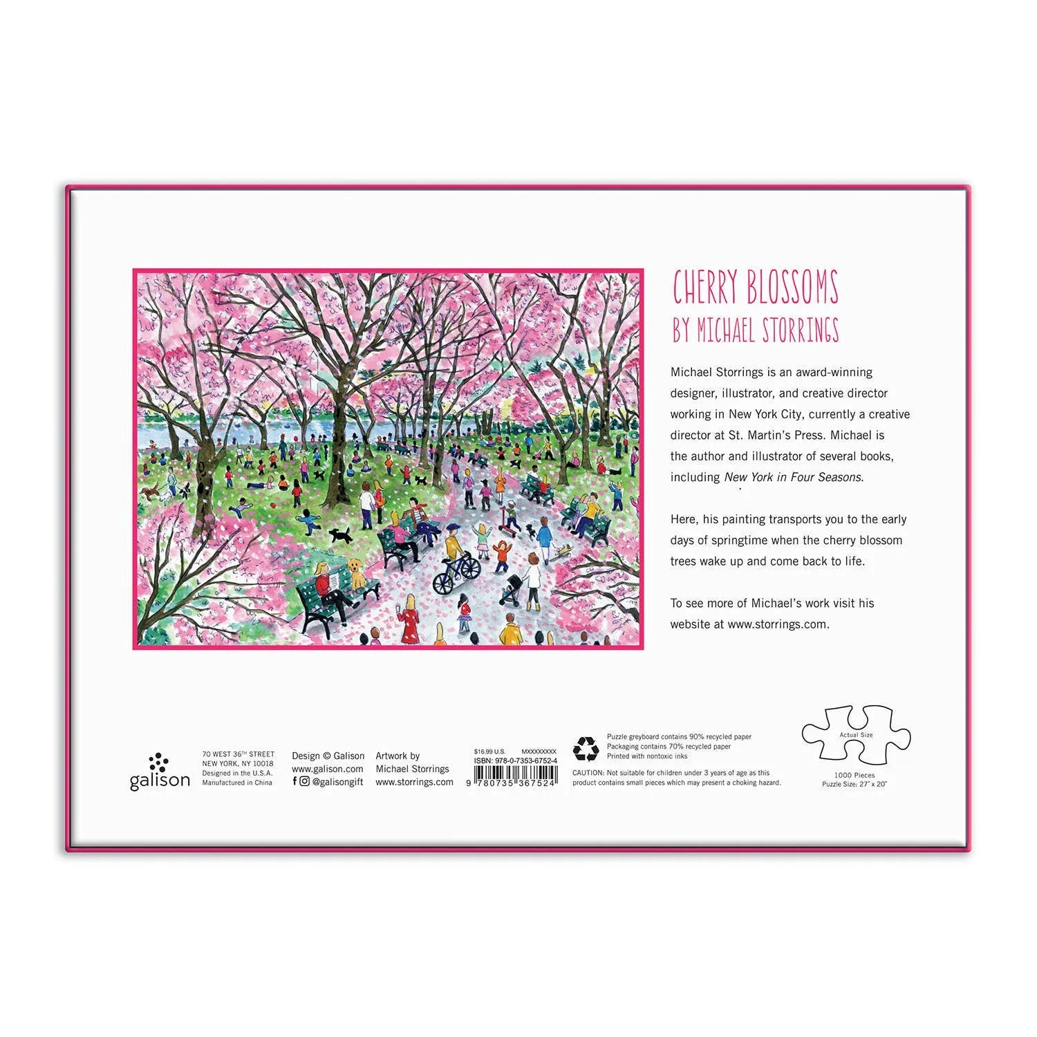 Puzzle, Cherry Blossoms, 1000pc Storrings
