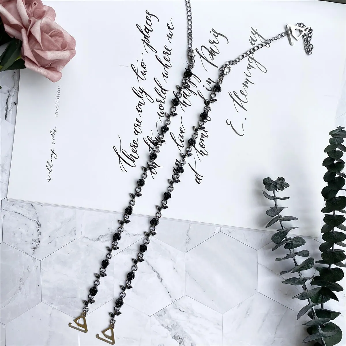 Rhinestone Rose Bra Strap
