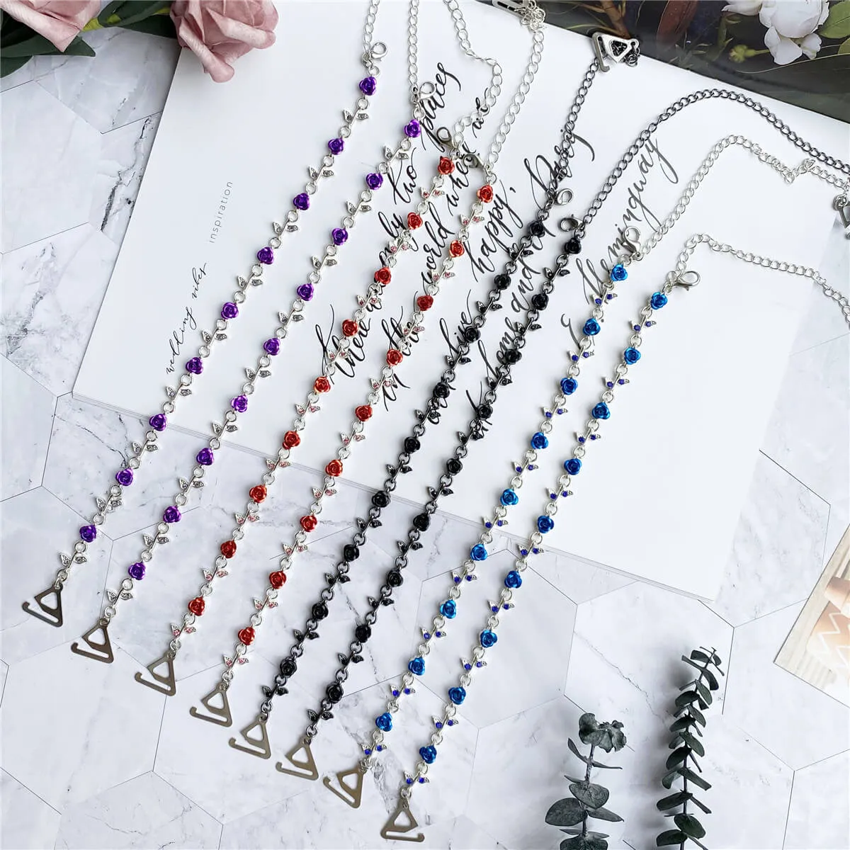 Rhinestone Rose Bra Strap