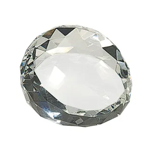 Round Crystal Facet Paperweight