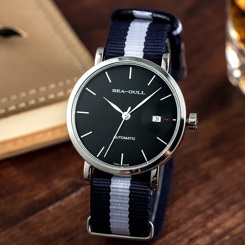 Seagull Simple 40mm Big Date Screw Thread Dial Automatic Watch 819.22.5024