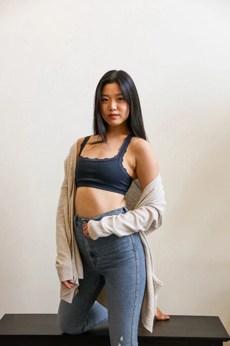 Seamless Lace Strap Bralette