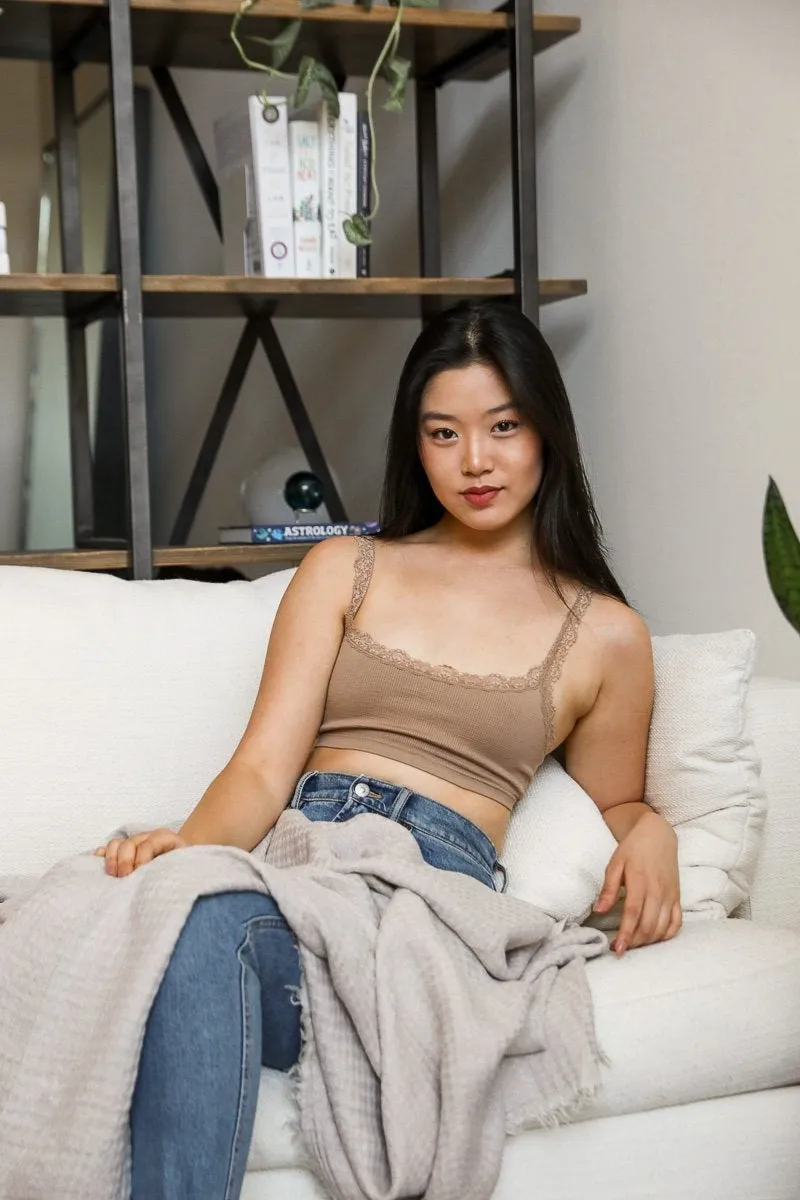 Seamless Lace Strap Bralette