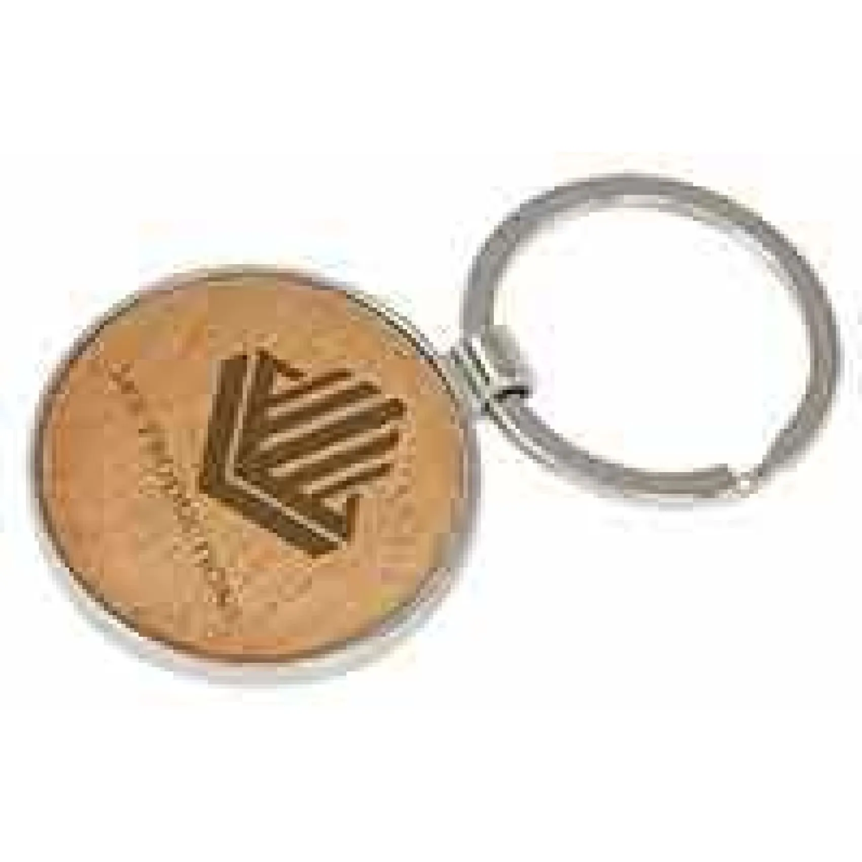 Silver and Wood Keychain