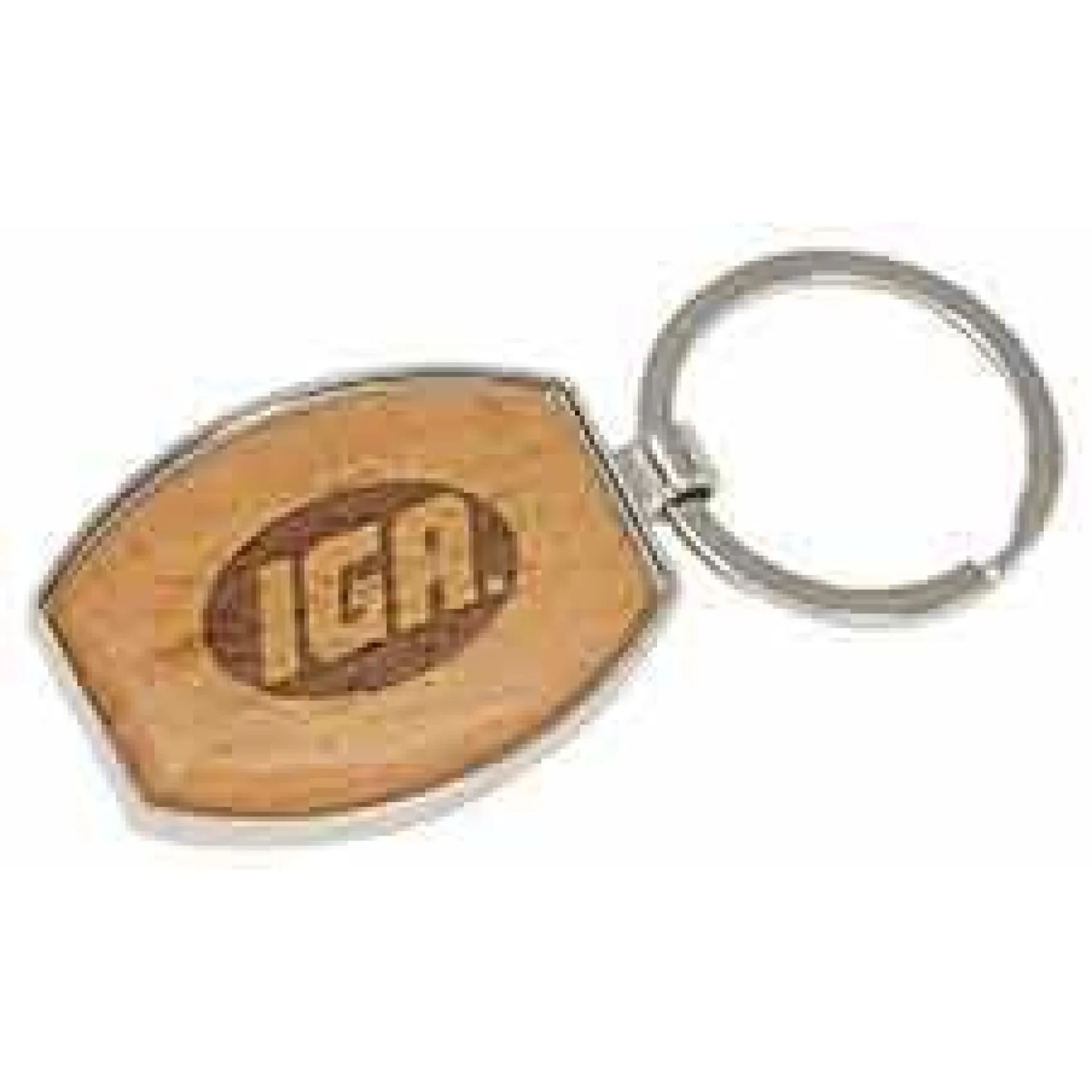 Silver and Wood Keychain