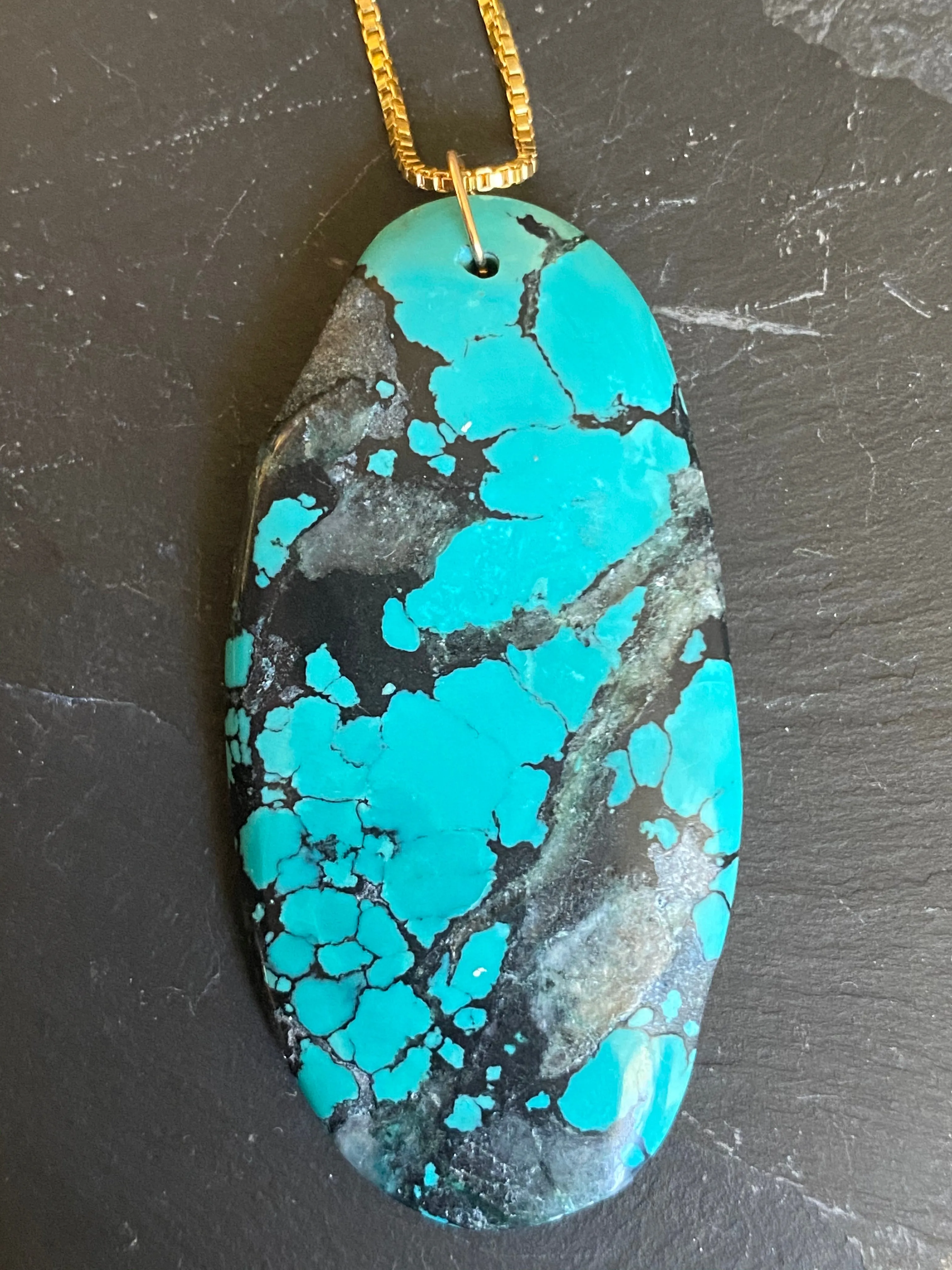 Simon & Lulu Oval Turquoise Necklace