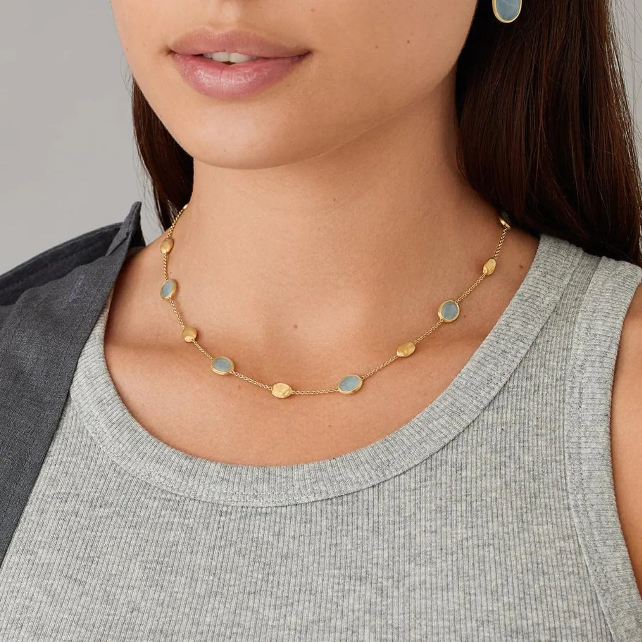 Siviglia 18K Yellow Gold Aquamarine & Gold Necklace